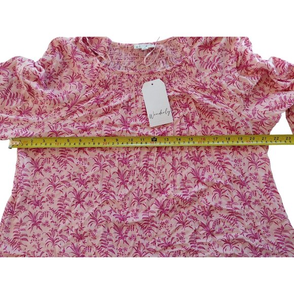 Wonderly Womens Pink Floral Blouse Size M - Picture 3 of 7